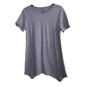 NWOT Women's Grey Tunic Casual Loose Fit Summer Top Short Sleeve Small